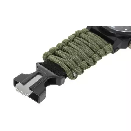 Montre de Survie Digitale & Analogique Multifonction Delta Tactics - Olive