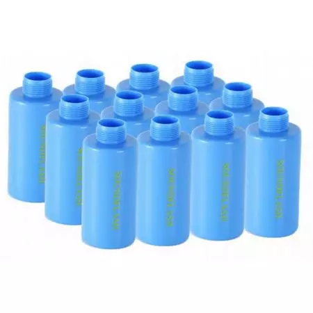 Pack de 12 Coques d'Entrainement Type Cylindre pour Grenade Co2 - Bleu