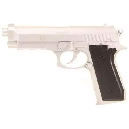 Pack Pistolet PT92 Co2 Full Metal Cybergun - Silver + 5 Cartouches Co2 + Malette de Transport + 4000 Billes 0.25g