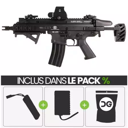PACK PROMO | Fusil FN Herstal SCAR-SC AEG Cyma Cybergun - Noir