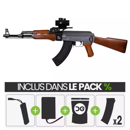 PACK PROMO | Fusil Kalashnikov AK47 Cybergun - Noir