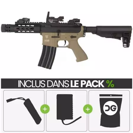 PACK PROMO | Fusil Kenji AEG Court Saigo Defense - Tan