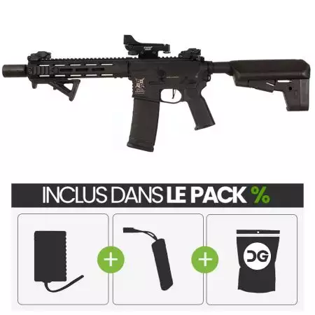 PACK PROMO | Fusil M4 SilentOps 10P Charlie AEG Delta Armory - Noir