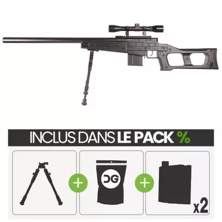 PACK PROMO | Fusil Sniper MB4408A Spring Well - Noir