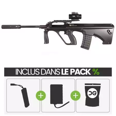 PACK PROMO | Fusil Steyr Mannlicher AUG A2 AEG ASG - Noir