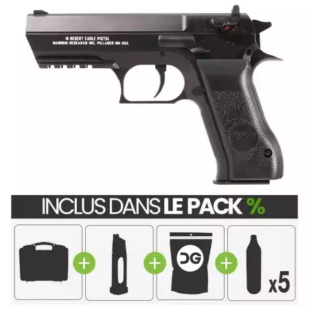 PACK PROMO | Pistolet Baby Desert Eagle Co2 NBB KWC - Noir