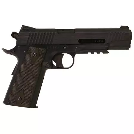 PACK PROMO | Pistolet Colt 1911 Rail Gun Blackened Co2 NBB - Noir