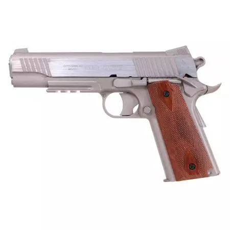 PACK PROMO | Pistolet Colt 1911 Rail Gun Stainless Co2 NBB - Silver