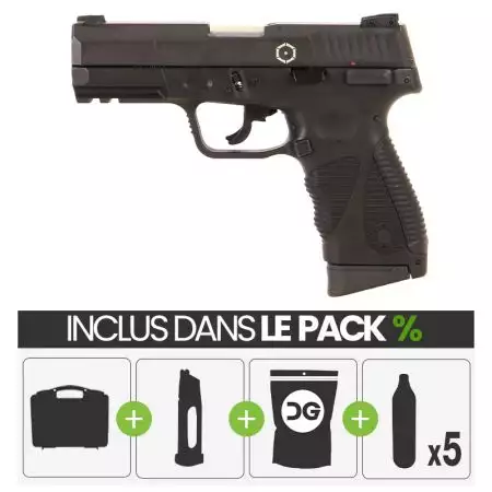 PACK PROMO | Pistolet Taurus PT 24/7 G2 Co2 GBB Cybergun - Noir