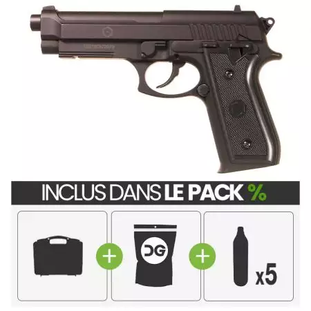 PACK PROMO | Pistolet Taurus PT92 Co2 NBB Cybergun - Noir