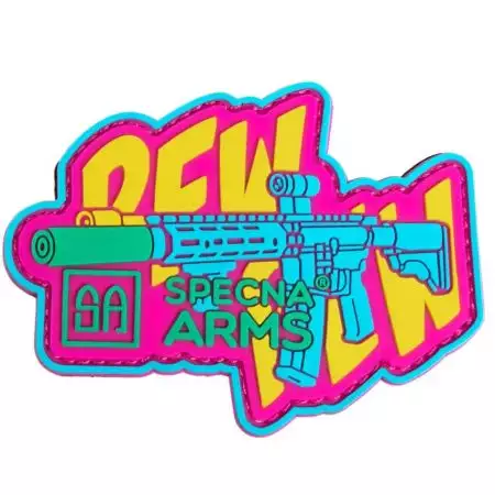 Patch Pew Pew - PVC Velcro - Specna Arms - Bi-ton Rose