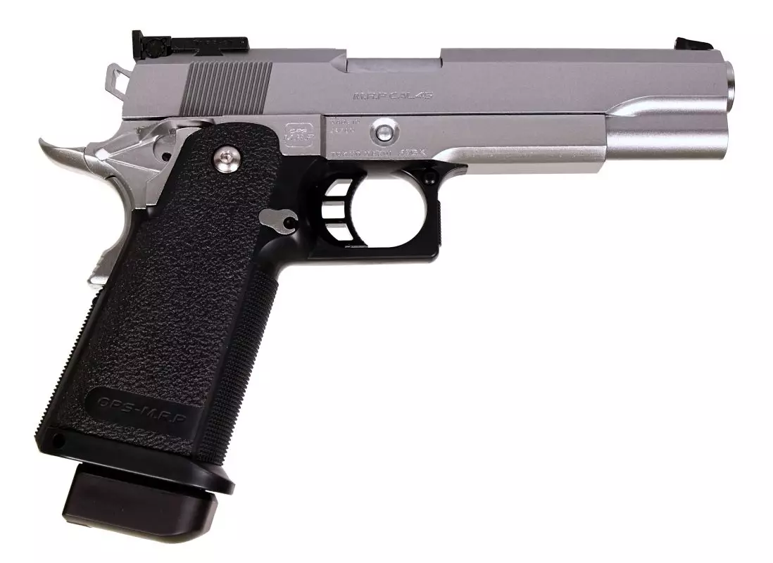 1911, HiCapa, MEU : Pistolet airsoft CQBP M45A1 CO2, glissière métal,  non-blowback - noir 