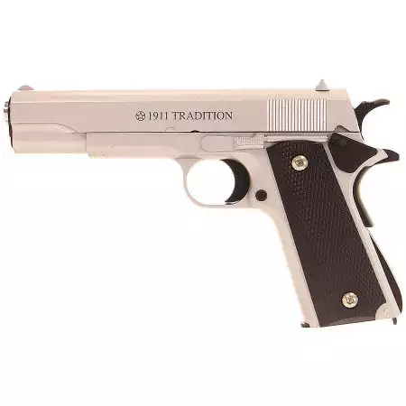 Pistolet 1911 Spring Full Metal Plan Beta - Silver