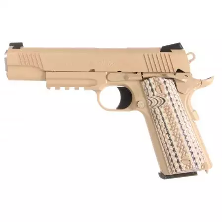 Pistolet 1911 Type M45A1 Gaz GBB Blowback Tokyo Marui - Tan