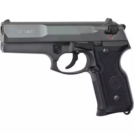 Pistolet C60 Compact GAZ Blowback GBB Full Metal - Noir