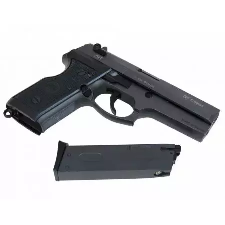 Pistolet C60 Compact GAZ Blowback GBB Full Metal - Noir