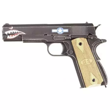 Pistolet Colt 1911 Auto Ordnance Squadron Gaz GBB AW Custom - Noir