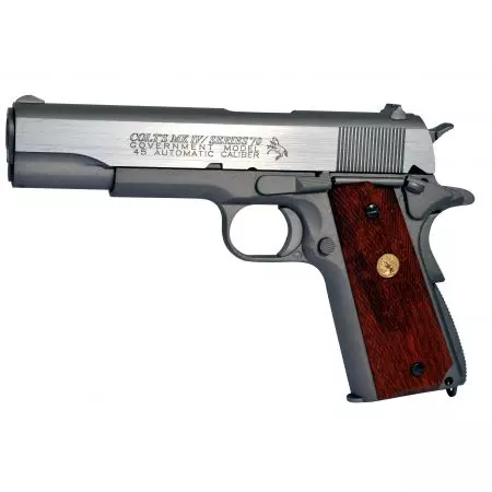Pistolet Colt 1911 M1911 MK IV Series 70 Stainless Silver Co2 Full Metal - Blowback - 180529