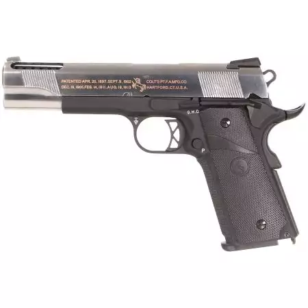 Pistolet Colt 1911 Ported Gaz GBB Cybergun - Bi-ton Silver