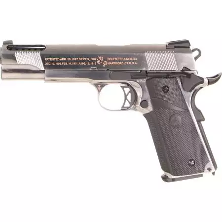 Pistolet Colt 1911 Ported Gaz GBB Cybergun - Silver