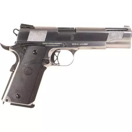 Pistolet Colt 1911 Ported Gaz GBB Cybergun - Silver