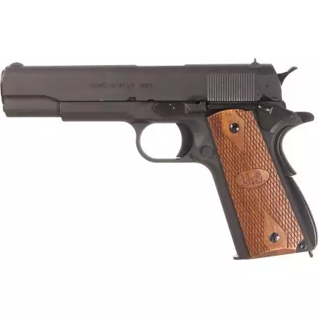 Pistolet Colt 1911A1 Auto Ordnance Gaz GBB AW Custom - Black Wood
