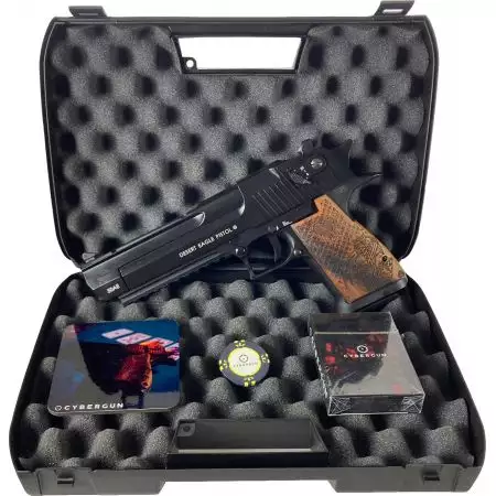 Pistolet Desert Eagle .50AE Rail Poker Co2 GBB Cybergun - Noir