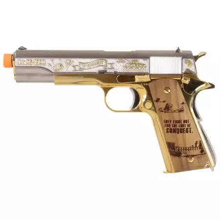 Pistolet G&G GPM1911 D-Day Gaz GBB Guay Guay - Bi-ton Or