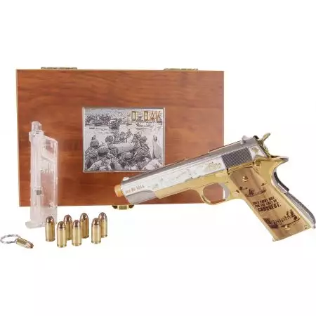 Pistolet G&G GPM1911 D-Day Gaz GBB Guay Guay - Bi-ton Or