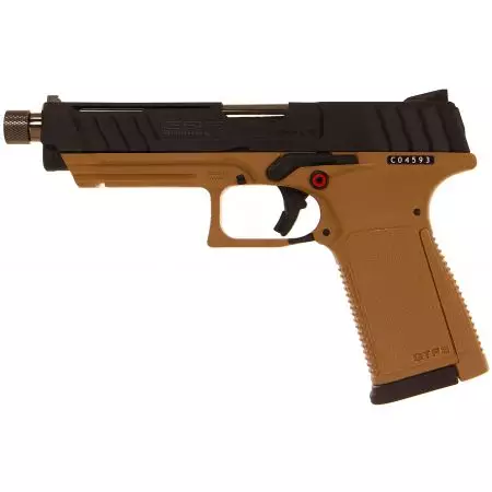 Pistolet G&G GTP 9 Gaz GBB Blowback - Guay Guay - Tan/Noir