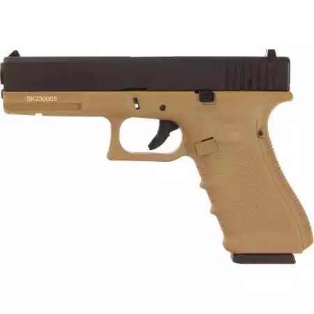 Pistolet G17 Gen 4 Gaz GBB WE - Bi-ton Tan
