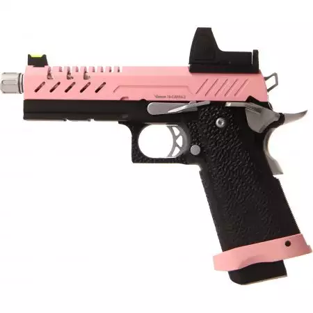 Pistolet Hi-Capa 4.3 RMR Gaz GBB Full Metal Vorsk - Rose & Noir