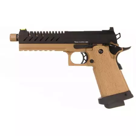 Pistolet Hi-Capa 5.1 Gaz GBB Full Metal Vorsk - Tan & Noir