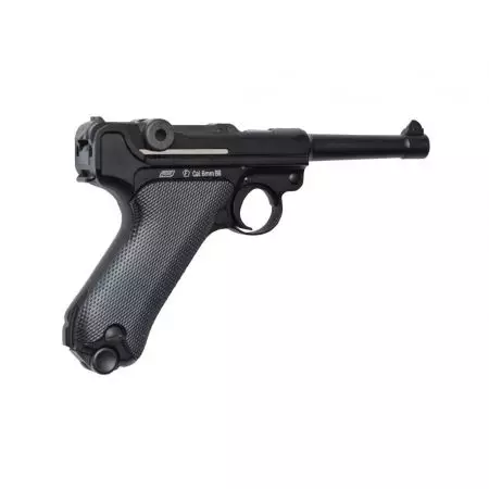 Pistolet Luger P08 GAZ Blowback Culasse Metal - Noir