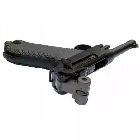 Pistolet Luger P08 GAZ Blowback Culasse Metal - Noir