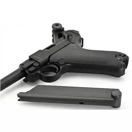 Pistolet Luger P08 GAZ Blowback Culasse Metal - Noir