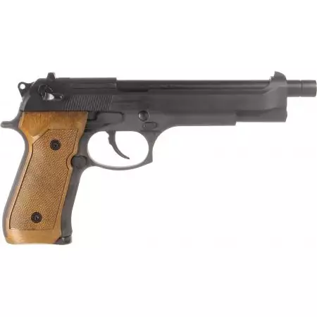 Pistolet M92L Long Gaz GBB WE - Noir