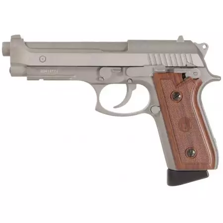 Pistolet PT92 M9 Stainless Silver Co2 GBB Cybergun - Silver