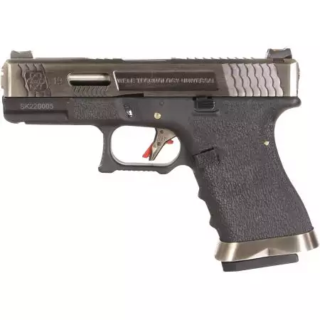 Pistolet S19 G-Force T7 Gaz GBB WE - Bi-ton Silver