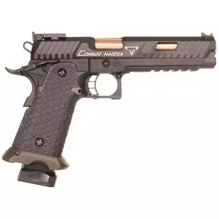 Pistolet STI TTI Combat Master Gaz Full Metal AW Custom EMG - Noir