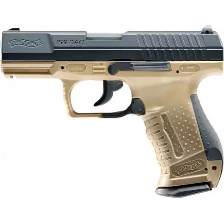 Pistolet Walther P99 DAO Co2 - Bi-ton Tan & Noir