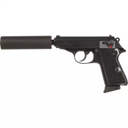 Pistolet Walther PPK/S Silencieux Gaz GBB Umarex - Noir