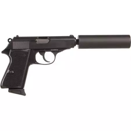 Pistolet Walther PPK/S Silencieux Gaz GBB Umarex - Noir