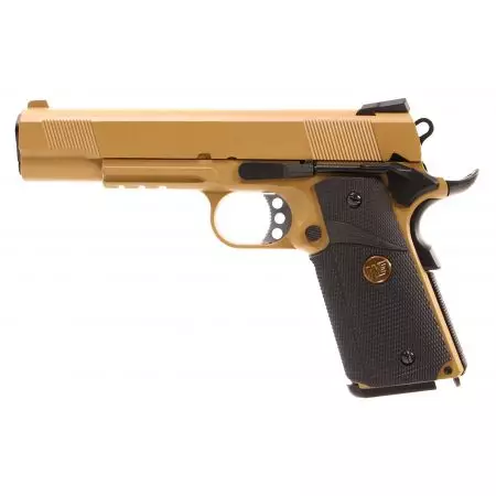 Pistolet WE 1911 MEU GBB Gaz Blowback Full Metal - Tan