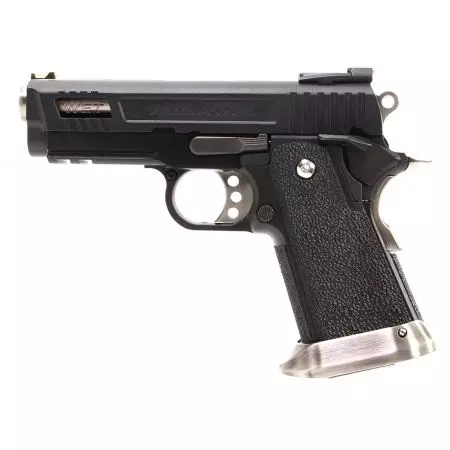 Pistolet WE Baby Hi-Capa 3.8 Velociraptor GBB Gaz Blowback - Noir