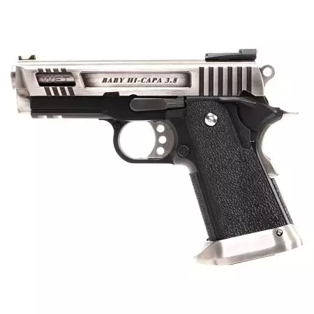 Pistolet WE Baby Hi-Capa 3.8 Velociraptor GBB Gaz Blowback - Silver