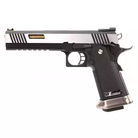 Pistolet WE Hi-Capa 6 T-Rex GBB Gaz Blowback - Bi-ton Silver