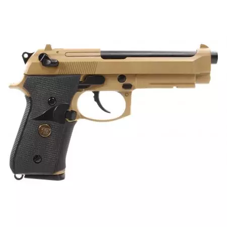 Pistolet WE M9A1 Navy GBB Gaz Blowback Full Metal - Tan