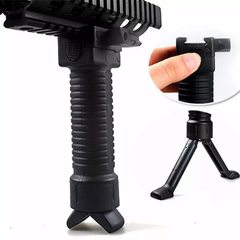 Bipied Pliable Réglable V8 Pour Fusil - Rail Picatinny, QD Rapide, 4.75