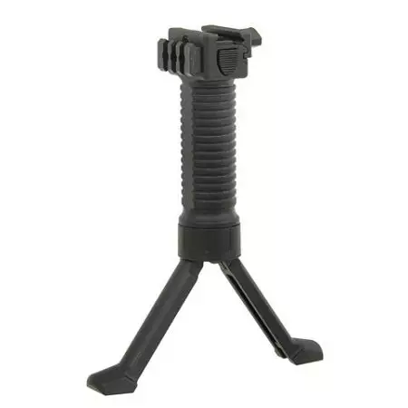 Poign&eacute;e Verticale avec Bipied + Rail Picatinny Swiss Arms - Noir
